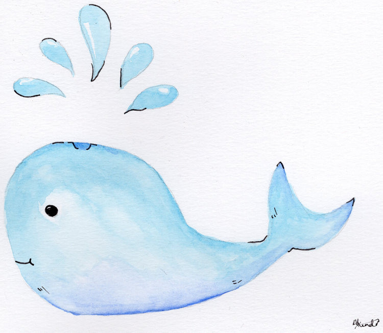 Nursery Print, Whale