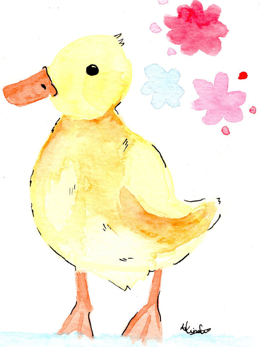 Nursery Print, Baby Duck